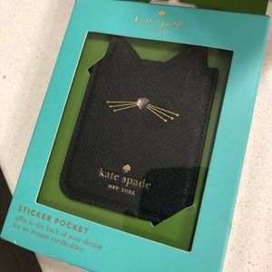 Kate Spade Embellished Cat Adhesive Phone Pocket